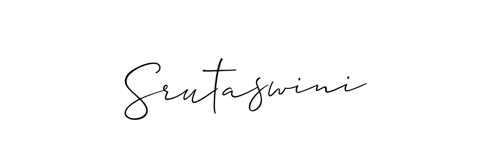 Make a beautiful signature design for name Srutaswini. With this signature (Allison_Script) style, you can create a handwritten signature for free. Srutaswini signature style 2 images and pictures png
