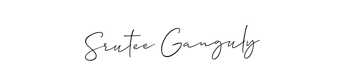 How to Draw Srutee Ganguly signature style? Allison_Script is a latest design signature styles for name Srutee Ganguly. Srutee Ganguly signature style 2 images and pictures png
