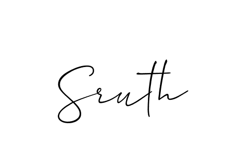 It looks lik you need a new signature style for name Sruth. Design unique handwritten (Allison_Script) signature with our free signature maker in just a few clicks. Sruth signature style 2 images and pictures png