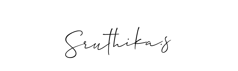 Make a short Sruthika.s signature style. Manage your documents anywhere anytime using Allison_Script. Create and add eSignatures, submit forms, share and send files easily. Sruthika.s signature style 2 images and pictures png