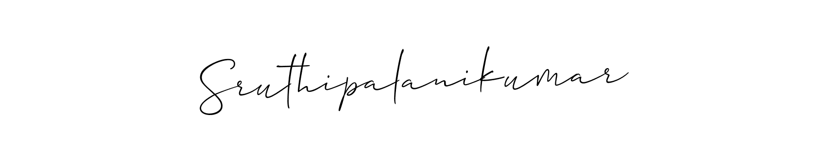 Make a beautiful signature design for name Sruthipalanikumar. With this signature (Allison_Script) style, you can create a handwritten signature for free. Sruthipalanikumar signature style 2 images and pictures png