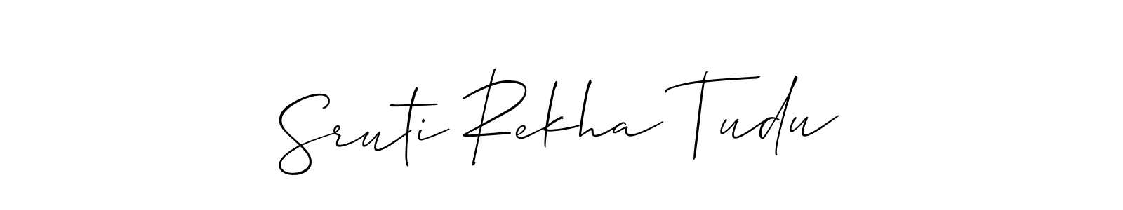 See photos of Sruti Rekha Tudu official signature by Spectra . Check more albums & portfolios. Read reviews & check more about Allison_Script font. Sruti Rekha Tudu signature style 2 images and pictures png