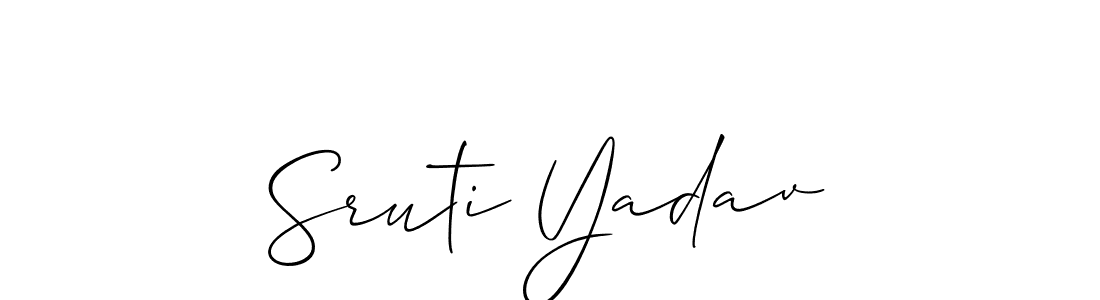 Check out images of Autograph of Sruti Yadav name. Actor Sruti Yadav Signature Style. Allison_Script is a professional sign style online. Sruti Yadav signature style 2 images and pictures png