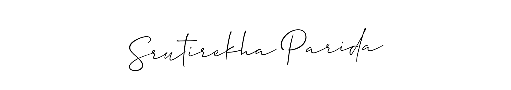 Create a beautiful signature design for name Srutirekha Parida. With this signature (Allison_Script) fonts, you can make a handwritten signature for free. Srutirekha Parida signature style 2 images and pictures png