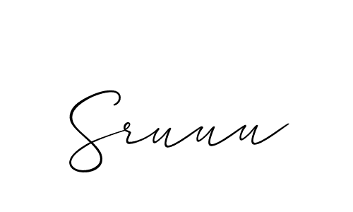 You should practise on your own different ways (Allison_Script) to write your name (Sruuu) in signature. don't let someone else do it for you. Sruuu signature style 2 images and pictures png
