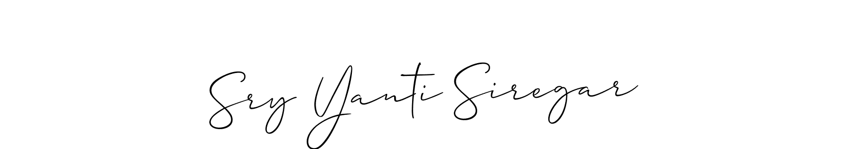 See photos of Sry Yanti Siregar official signature by Spectra . Check more albums & portfolios. Read reviews & check more about Allison_Script font. Sry Yanti Siregar signature style 2 images and pictures png