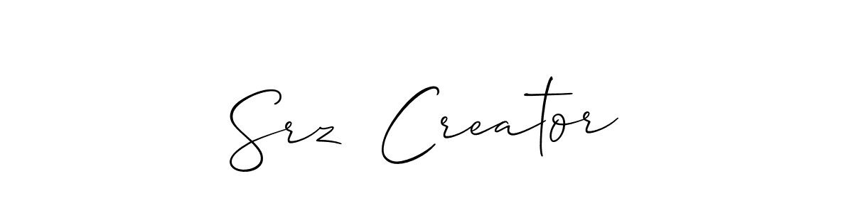 Also we have Srz  Creator name is the best signature style. Create professional handwritten signature collection using Allison_Script autograph style. Srz  Creator signature style 2 images and pictures png