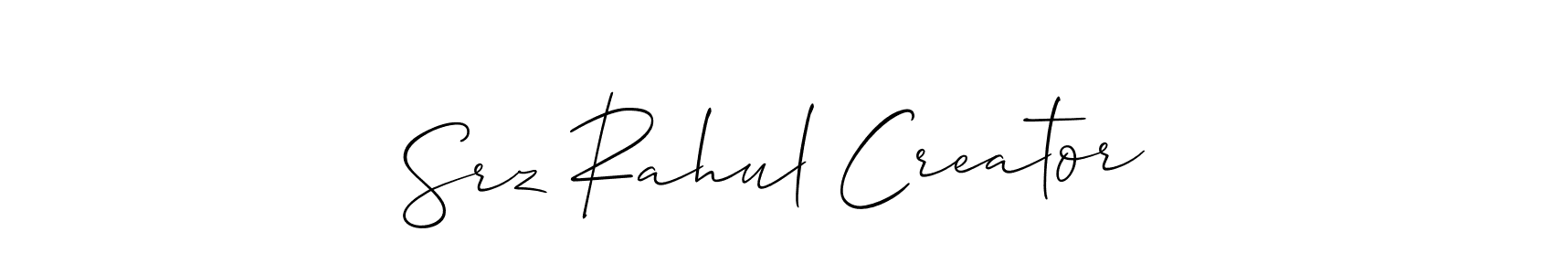 Srz Rahul Creator stylish signature style. Best Handwritten Sign (Allison_Script) for my name. Handwritten Signature Collection Ideas for my name Srz Rahul Creator. Srz Rahul Creator signature style 2 images and pictures png