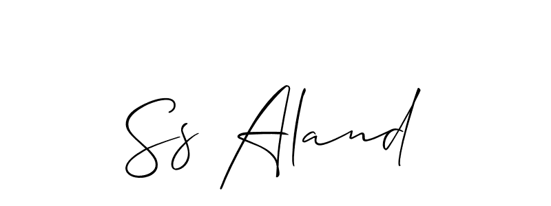 Make a short Ss Aland signature style. Manage your documents anywhere anytime using Allison_Script. Create and add eSignatures, submit forms, share and send files easily. Ss Aland signature style 2 images and pictures png