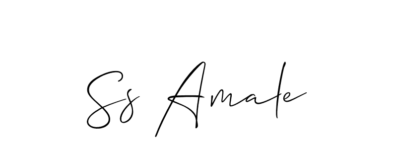 Also You can easily find your signature by using the search form. We will create Ss Amale name handwritten signature images for you free of cost using Allison_Script sign style. Ss Amale signature style 2 images and pictures png