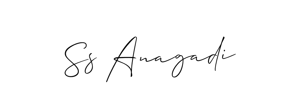 Make a beautiful signature design for name Ss Anagadi. Use this online signature maker to create a handwritten signature for free. Ss Anagadi signature style 2 images and pictures png