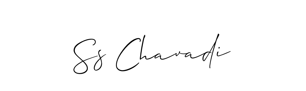 Use a signature maker to create a handwritten signature online. With this signature software, you can design (Allison_Script) your own signature for name Ss Chavadi. Ss Chavadi signature style 2 images and pictures png
