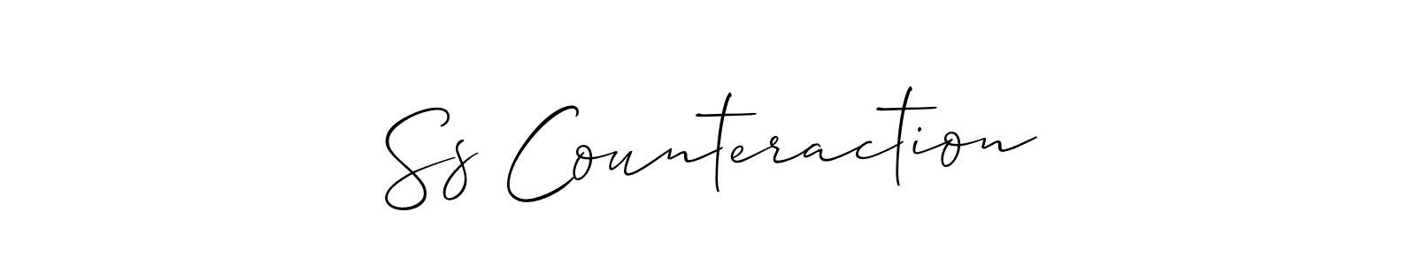 Allison_Script is a professional signature style that is perfect for those who want to add a touch of class to their signature. It is also a great choice for those who want to make their signature more unique. Get Ss Counteraction name to fancy signature for free. Ss Counteraction signature style 2 images and pictures png