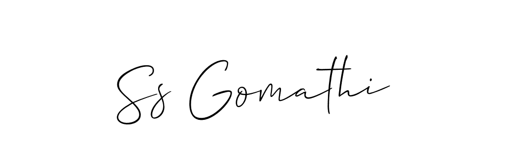 if you are searching for the best signature style for your name Ss Gomathi. so please give up your signature search. here we have designed multiple signature styles  using Allison_Script. Ss Gomathi signature style 2 images and pictures png