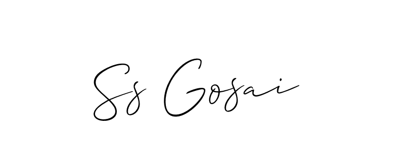 How to make Ss Gosai name signature. Use Allison_Script style for creating short signs online. This is the latest handwritten sign. Ss Gosai signature style 2 images and pictures png