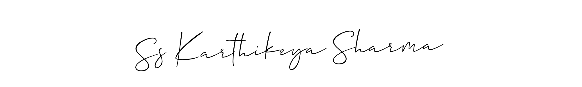 Also we have Ss Karthikeya Sharma name is the best signature style. Create professional handwritten signature collection using Allison_Script autograph style. Ss Karthikeya Sharma signature style 2 images and pictures png