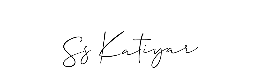 How to make Ss Katiyar signature? Allison_Script is a professional autograph style. Create handwritten signature for Ss Katiyar name. Ss Katiyar signature style 2 images and pictures png