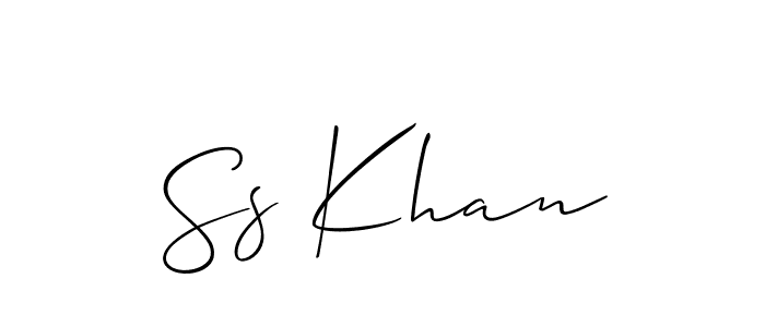 Also we have Ss Khan name is the best signature style. Create professional handwritten signature collection using Allison_Script autograph style. Ss Khan signature style 2 images and pictures png