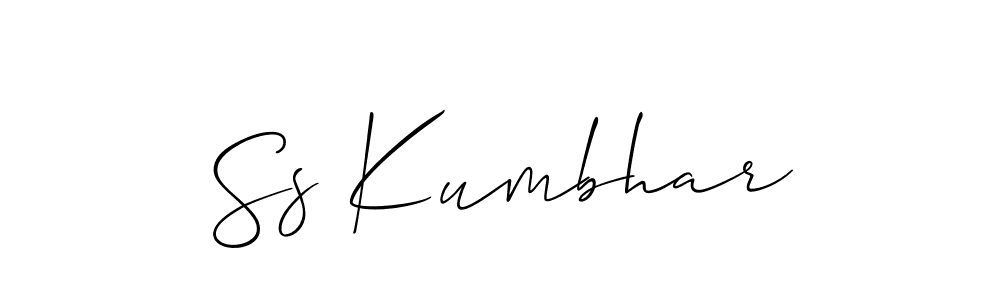 Similarly Allison_Script is the best handwritten signature design. Signature creator online .You can use it as an online autograph creator for name Ss Kumbhar. Ss Kumbhar signature style 2 images and pictures png