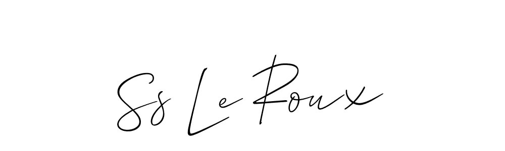 Make a beautiful signature design for name Ss Le Roux. With this signature (Allison_Script) style, you can create a handwritten signature for free. Ss Le Roux signature style 2 images and pictures png