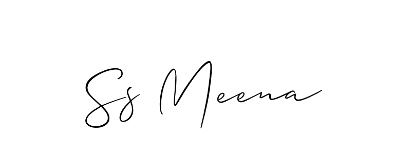 Similarly Allison_Script is the best handwritten signature design. Signature creator online .You can use it as an online autograph creator for name Ss Meena. Ss Meena signature style 2 images and pictures png