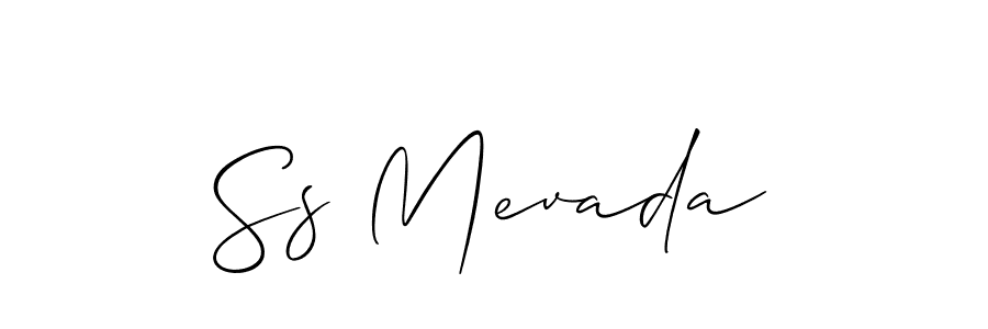 You should practise on your own different ways (Allison_Script) to write your name (Ss Mevada) in signature. don't let someone else do it for you. Ss Mevada signature style 2 images and pictures png