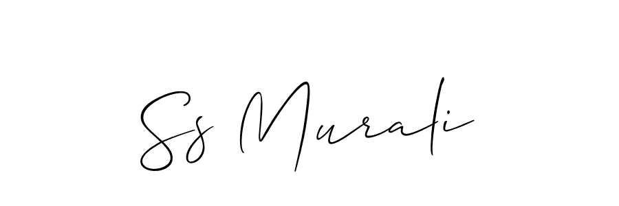 Similarly Allison_Script is the best handwritten signature design. Signature creator online .You can use it as an online autograph creator for name Ss Murali. Ss Murali signature style 2 images and pictures png