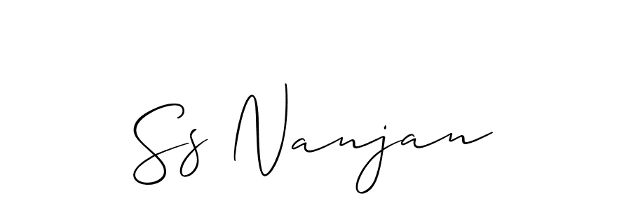 Also we have Ss Nanjan name is the best signature style. Create professional handwritten signature collection using Allison_Script autograph style. Ss Nanjan signature style 2 images and pictures png