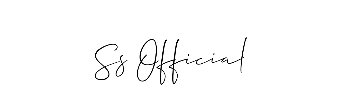 Use a signature maker to create a handwritten signature online. With this signature software, you can design (Allison_Script) your own signature for name Ss Official. Ss Official signature style 2 images and pictures png