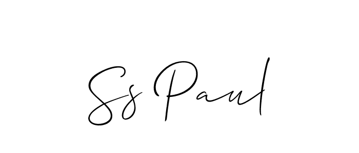 Design your own signature with our free online signature maker. With this signature software, you can create a handwritten (Allison_Script) signature for name Ss Paul. Ss Paul signature style 2 images and pictures png