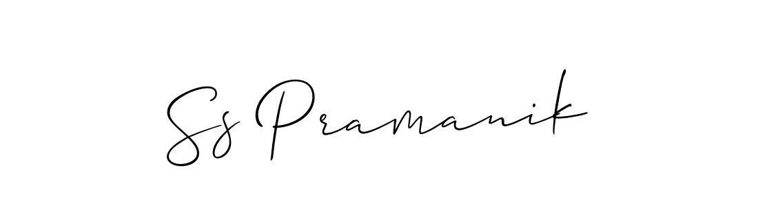 You should practise on your own different ways (Allison_Script) to write your name (Ss Pramanik) in signature. don't let someone else do it for you. Ss Pramanik signature style 2 images and pictures png