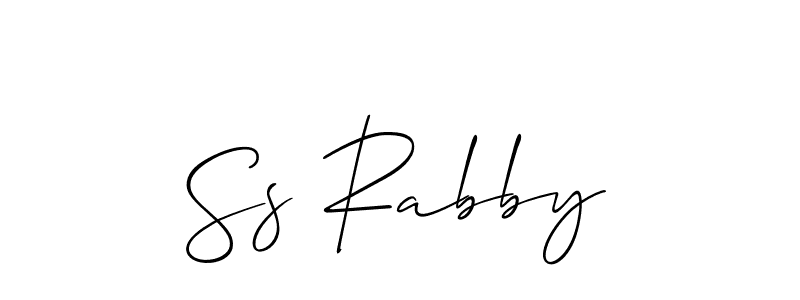 Once you've used our free online signature maker to create your best signature Allison_Script style, it's time to enjoy all of the benefits that Ss Rabby name signing documents. Ss Rabby signature style 2 images and pictures png