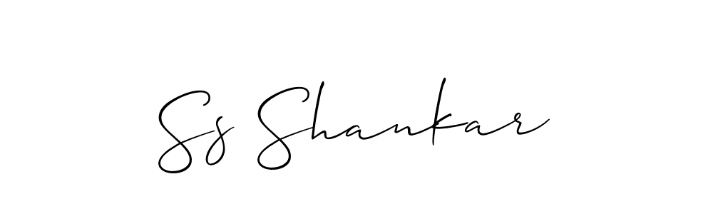 You should practise on your own different ways (Allison_Script) to write your name (Ss Shankar) in signature. don't let someone else do it for you. Ss Shankar signature style 2 images and pictures png