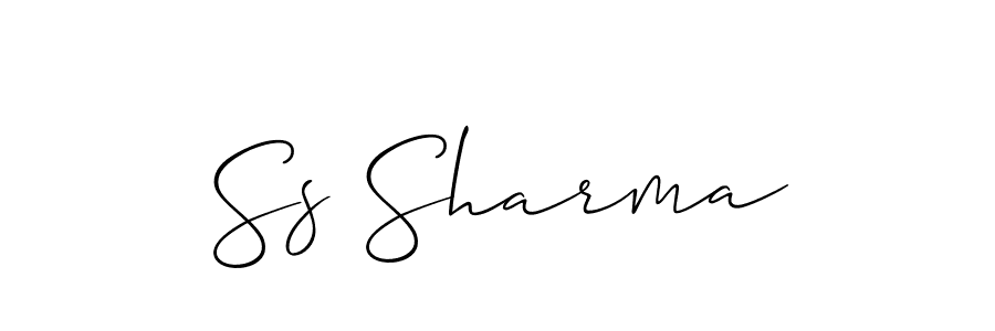 The best way (Allison_Script) to make a short signature is to pick only two or three words in your name. The name Ss Sharma include a total of six letters. For converting this name. Ss Sharma signature style 2 images and pictures png