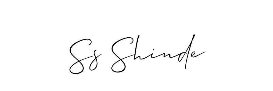 Also we have Ss Shinde name is the best signature style. Create professional handwritten signature collection using Allison_Script autograph style. Ss Shinde signature style 2 images and pictures png