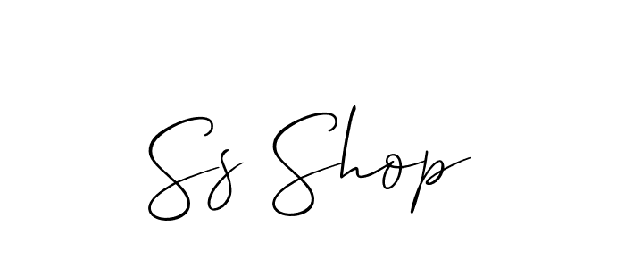 Create a beautiful signature design for name Ss Shop. With this signature (Allison_Script) fonts, you can make a handwritten signature for free. Ss Shop signature style 2 images and pictures png