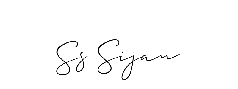 Make a beautiful signature design for name Ss Sijan. With this signature (Allison_Script) style, you can create a handwritten signature for free. Ss Sijan signature style 2 images and pictures png