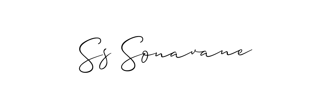 Make a beautiful signature design for name Ss Sonavane. With this signature (Allison_Script) style, you can create a handwritten signature for free. Ss Sonavane signature style 2 images and pictures png
