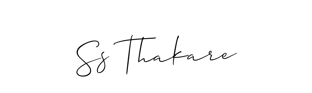 Create a beautiful signature design for name Ss Thakare. With this signature (Allison_Script) fonts, you can make a handwritten signature for free. Ss Thakare signature style 2 images and pictures png
