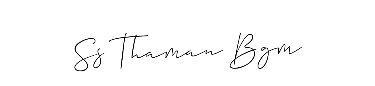 Best and Professional Signature Style for Ss Thaman Bgm. Allison_Script Best Signature Style Collection. Ss Thaman Bgm signature style 2 images and pictures png
