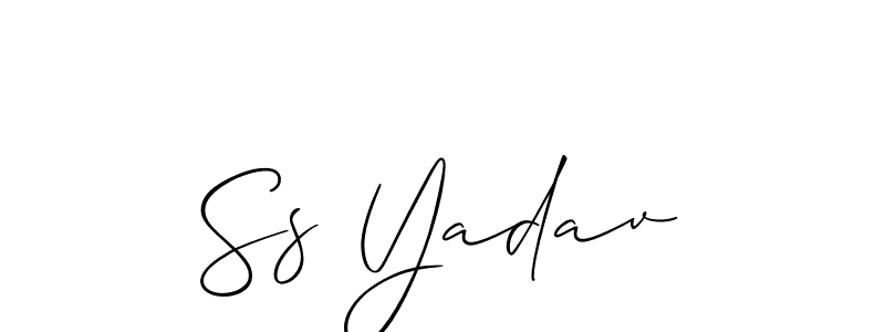 It looks lik you need a new signature style for name Ss Yadav. Design unique handwritten (Allison_Script) signature with our free signature maker in just a few clicks. Ss Yadav signature style 2 images and pictures png
