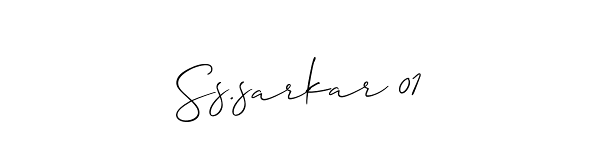 How to make Ss.sarkar 01 name signature. Use Allison_Script style for creating short signs online. This is the latest handwritten sign. Ss.sarkar 01 signature style 2 images and pictures png