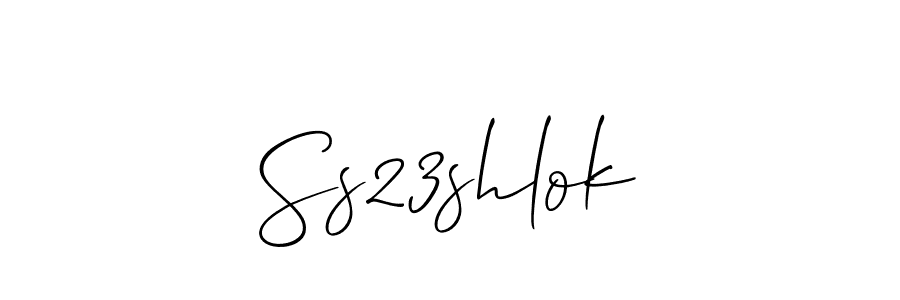 How to make Ss23shlok name signature. Use Allison_Script style for creating short signs online. This is the latest handwritten sign. Ss23shlok signature style 2 images and pictures png