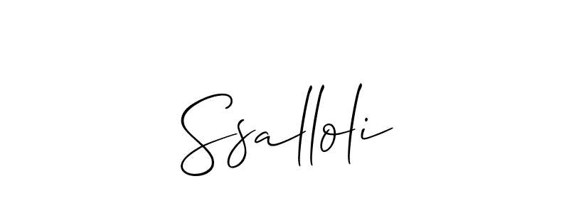 How to make Ssalloli signature? Allison_Script is a professional autograph style. Create handwritten signature for Ssalloli name. Ssalloli signature style 2 images and pictures png