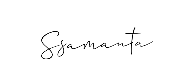 Also You can easily find your signature by using the search form. We will create Ssamanta name handwritten signature images for you free of cost using Allison_Script sign style. Ssamanta signature style 2 images and pictures png