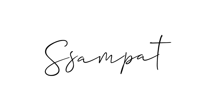 Best and Professional Signature Style for Ssampat. Allison_Script Best Signature Style Collection. Ssampat signature style 2 images and pictures png