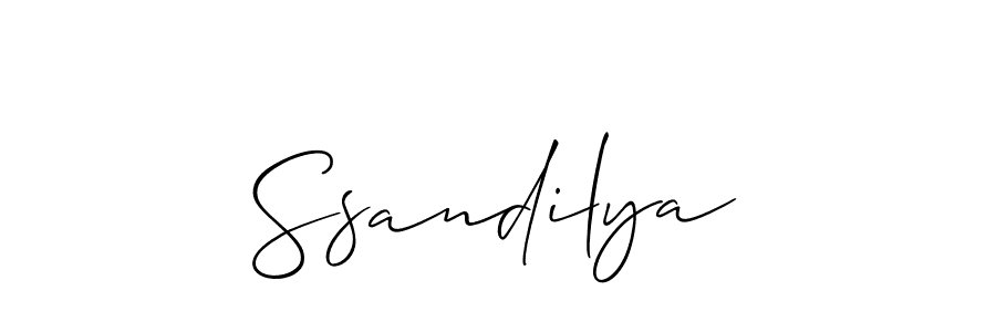 Also we have Ssandilya name is the best signature style. Create professional handwritten signature collection using Allison_Script autograph style. Ssandilya signature style 2 images and pictures png