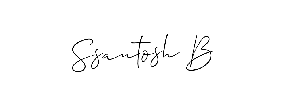 Make a beautiful signature design for name Ssantosh B. With this signature (Allison_Script) style, you can create a handwritten signature for free. Ssantosh B signature style 2 images and pictures png