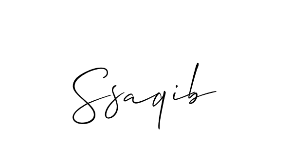 Create a beautiful signature design for name Ssaqib. With this signature (Allison_Script) fonts, you can make a handwritten signature for free. Ssaqib signature style 2 images and pictures png