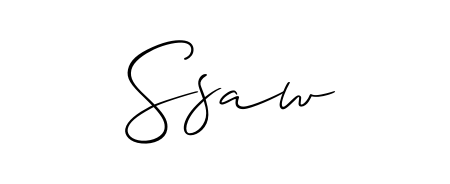 The Allison_Script font transforms the name Ssaw into an executive sign with sharp precision and distinguished character. Ssaw signature style 2 images and pictures png